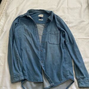 Blue Denim Button-Up Shirt